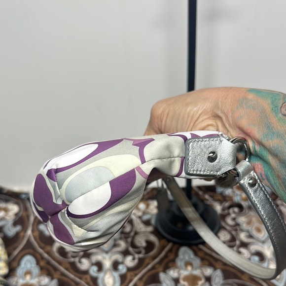 Coach purple & silver Coach Logo Bag EUC - Picture 9 of 12